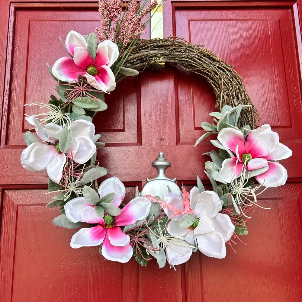 Spring Grapevine Floral Wreath
